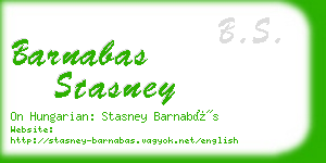 barnabas stasney business card